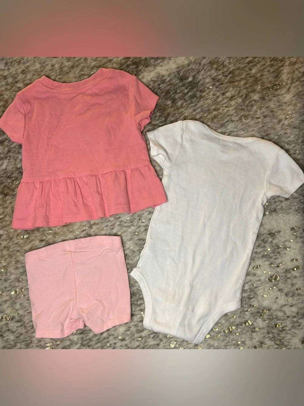 5 for‎ $25🔥Wonder Nation/ Onesies Set of 3 Outfit Baby Girls 3-6M